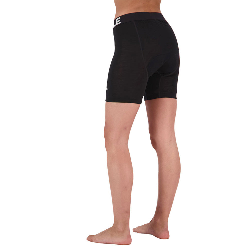 Low Pro Merino Aircon Cykel Base Layer i farven sort set bagfra