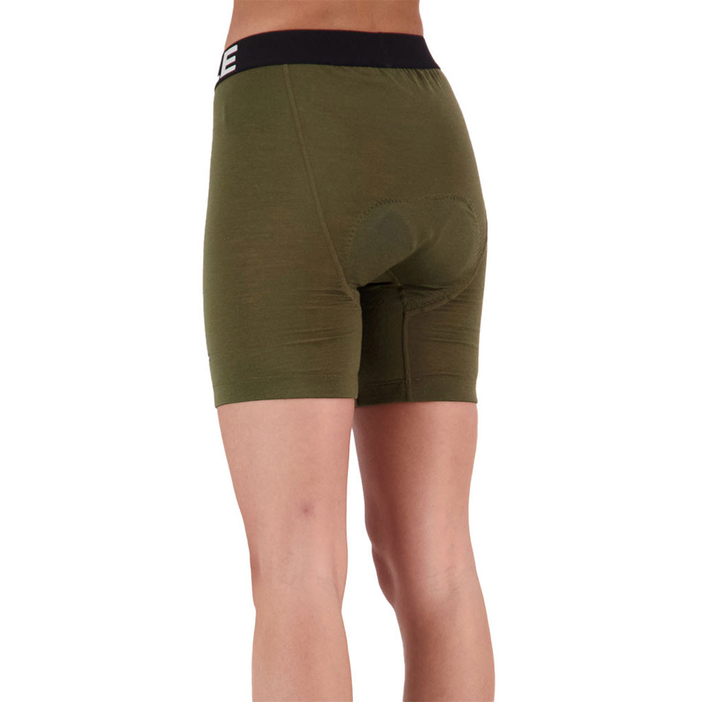 Low Pro Merino Aircon Cykel Base Layer i farven Dark Olive set bagfra