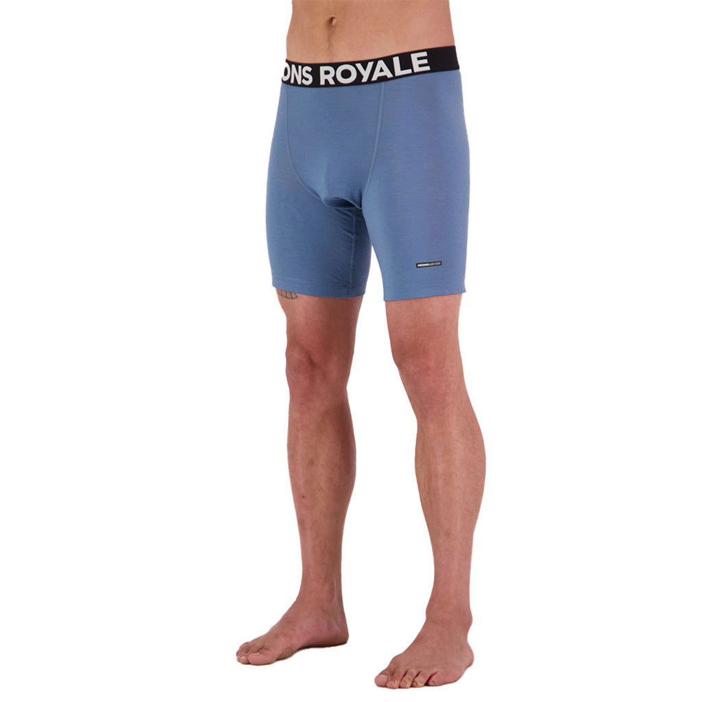 Low Pro Merino Aircon Cykel Base Layer i farven blåslate set forfra