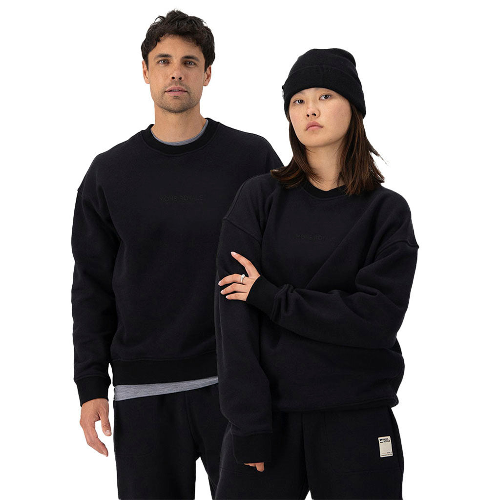 En Sweatshirt, Verdant Merino Cotton Crew i farven sort set forfra på afstand