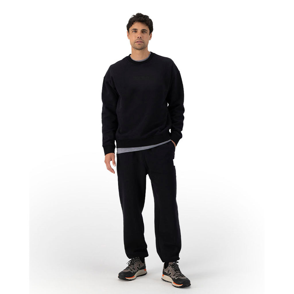 En Sweatshirt, Verdant Merino Cotton Crew i farven sort set forfra