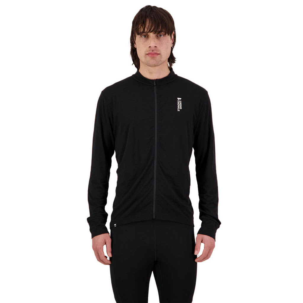 En T-Shirt, Roam Cargo Merino Aircon Full Zip LS i farven sort