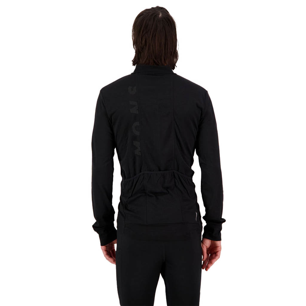 En T-Shirt, Roam Cargo Merino Aircon Full Zip LS i farven sort set bagfra