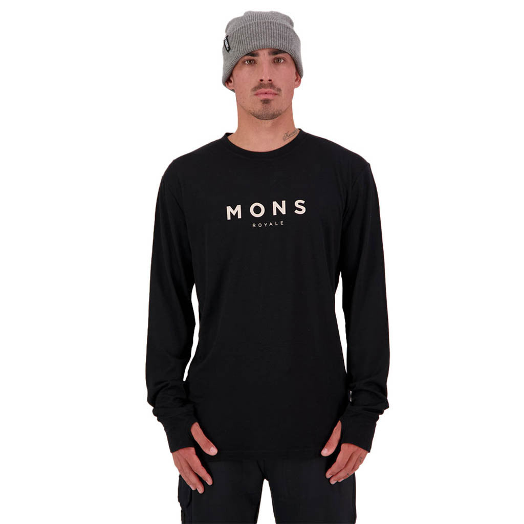 Skiundertøj, Yotei Classic LS i farven sort set forfra