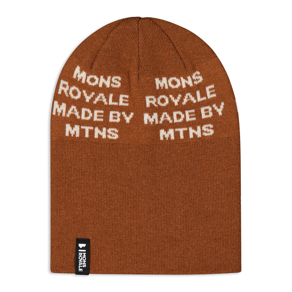 En Beanie, McCloud Graphic Merino i farven Copper