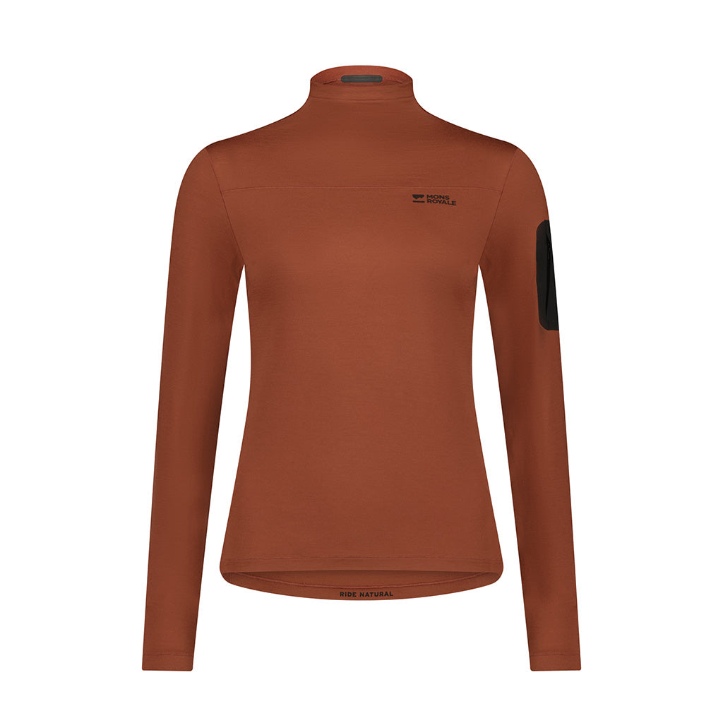 Diversion Merino Mock Neck - Langærmet T-Shirt