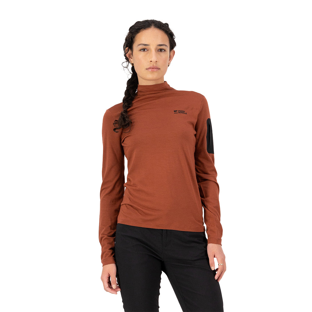 Diversion Merino Mock Neck - Langærmet T-Shirt