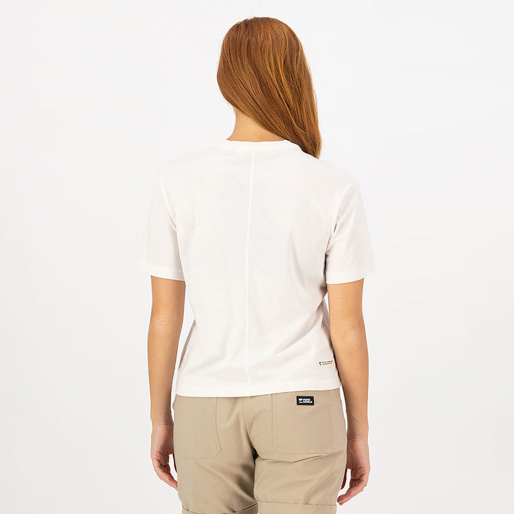 En T-Shirt, Yonder Merino Organic Cotton i farven hvid set bagfra