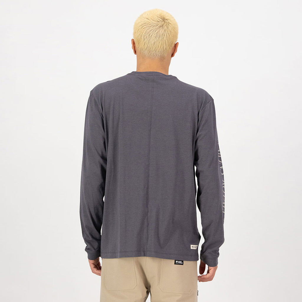 Yonder Merino Organic Cotton Long Sleeve Midlayer i farven hvid set bagfra