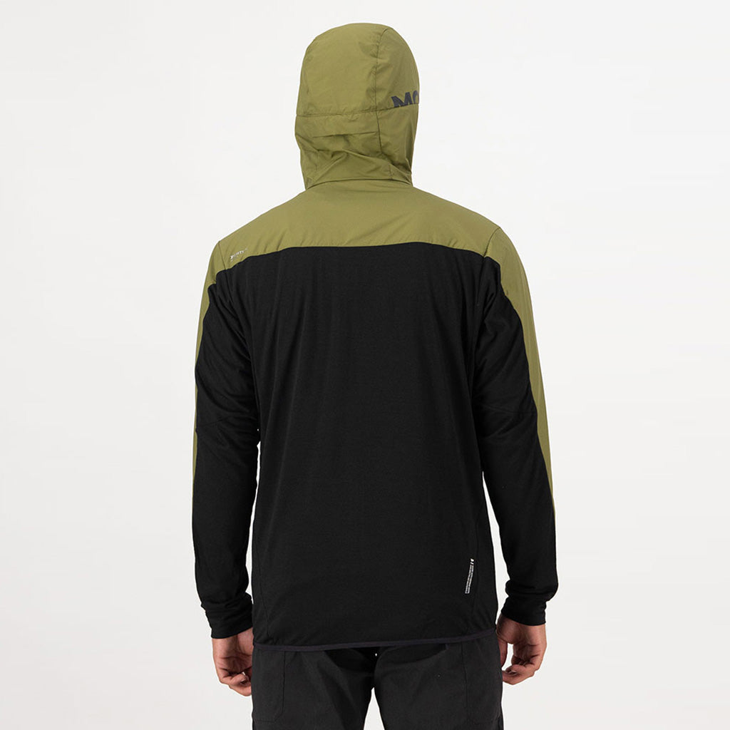 En Jakke, Diversion Merino Wind i farven Fern / sort set bagfra