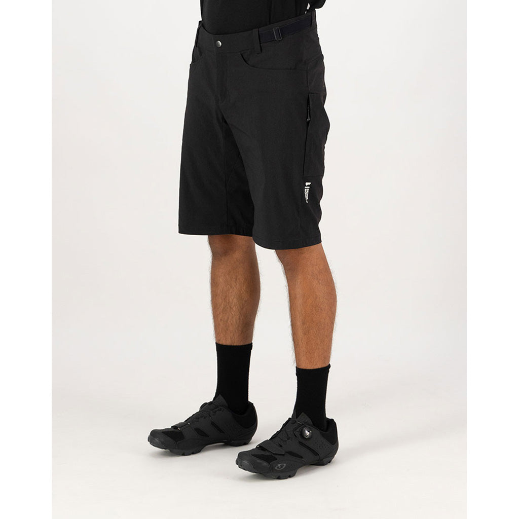 Diversion Merino Trail Shorts i farven sort set forfra
