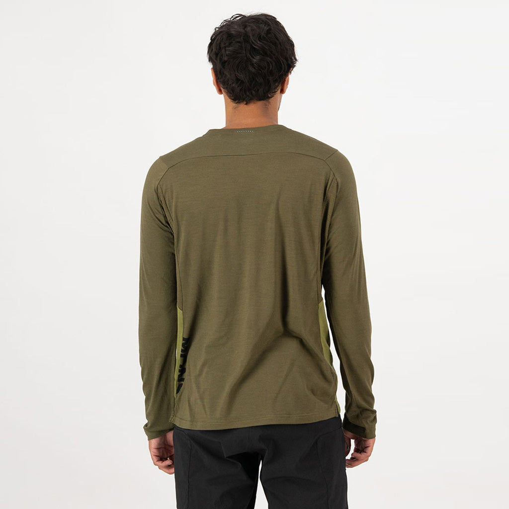 Diversion Merino Bike Jersey Long Sleeve Midlayer i farven Fern set bagfra