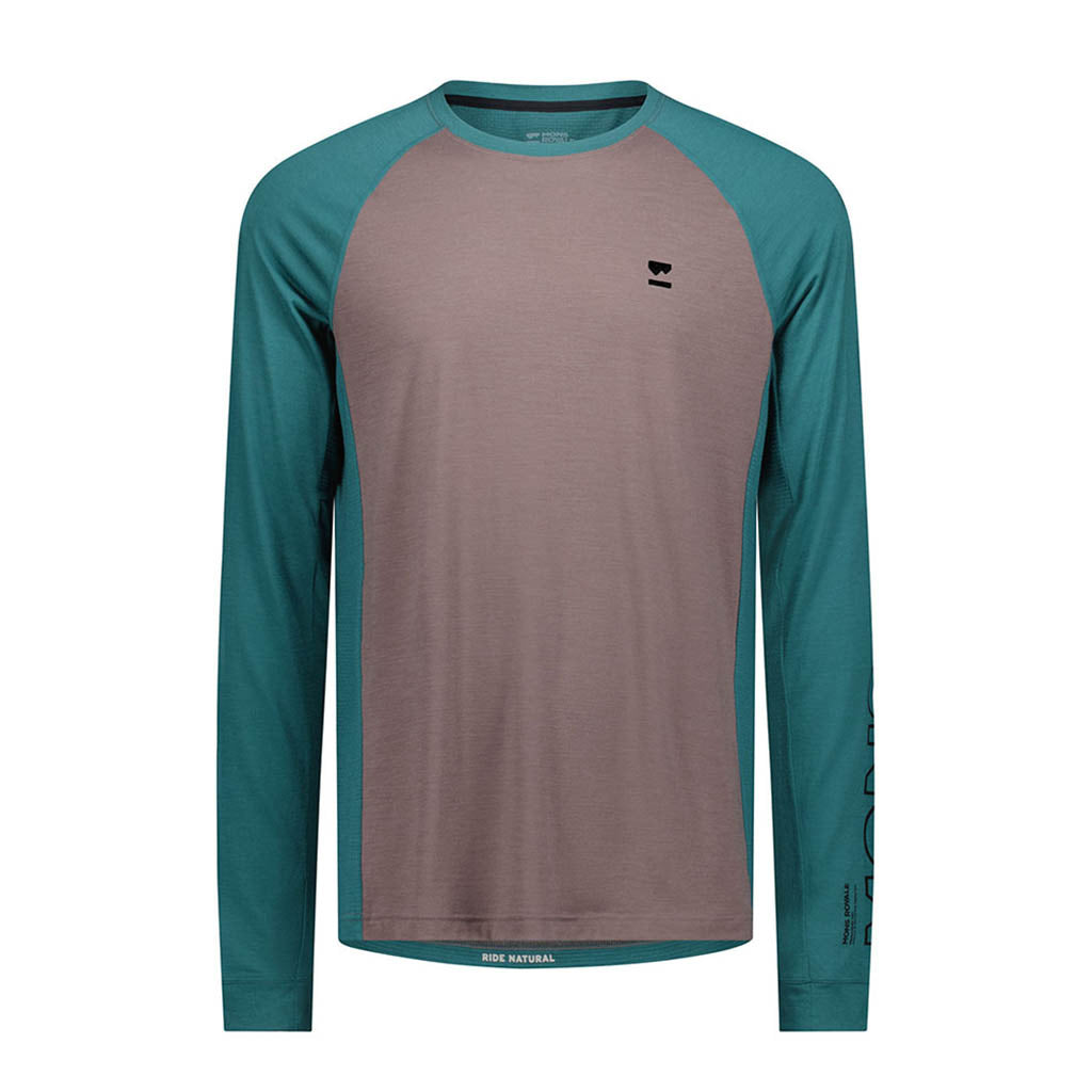 En Langærmet T-shirt, Tarn Merino Long Sleeve i farven Iron / Abyss