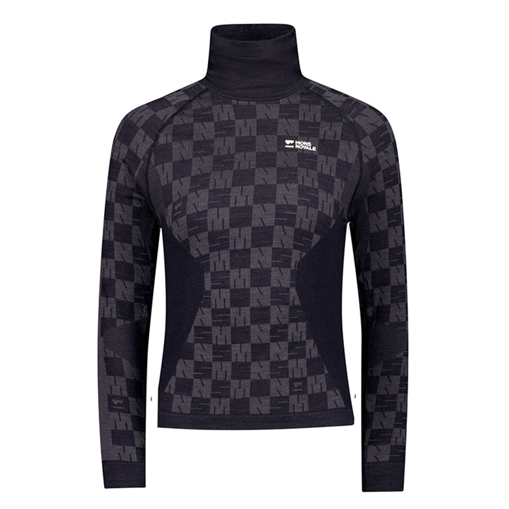 Ascender Merino Seamless Mock Neck Long Sleeve - Skiundertrøje