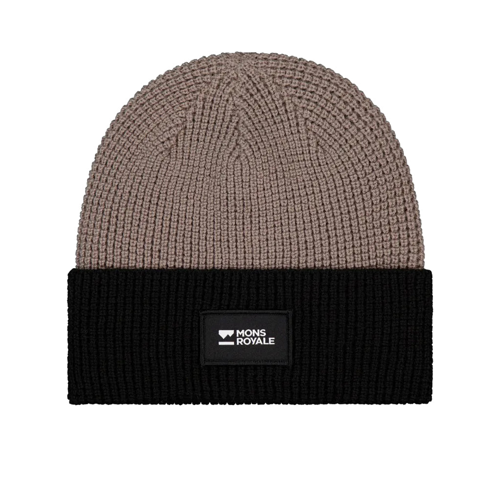 Bluff Merino Beanie - Cinder/Black