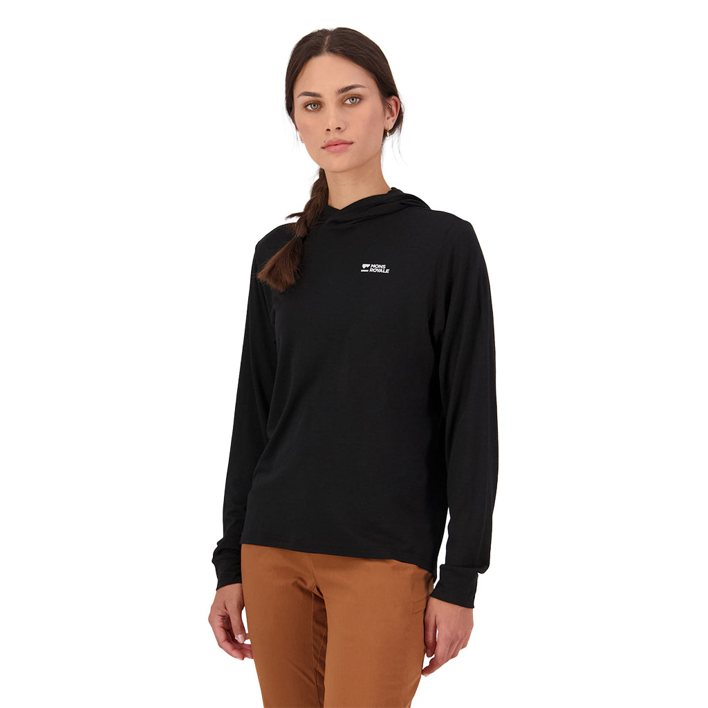 Pivot Merino Hood - Langærmet T-Shirt