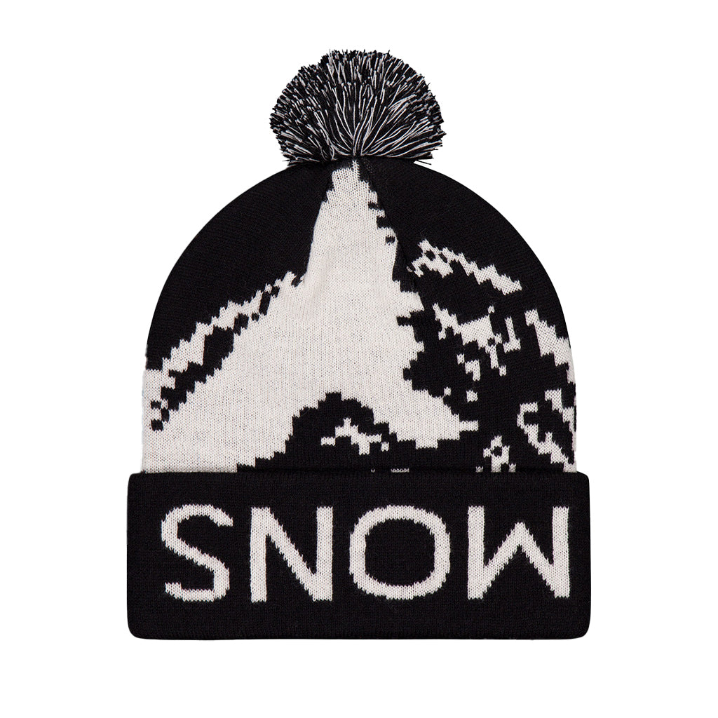 Mtn Pixel Merino Pom Pom Beanie - Hue