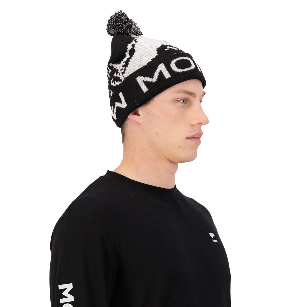 Mtn Pixel Merino Pom Pom Beanie - Hue