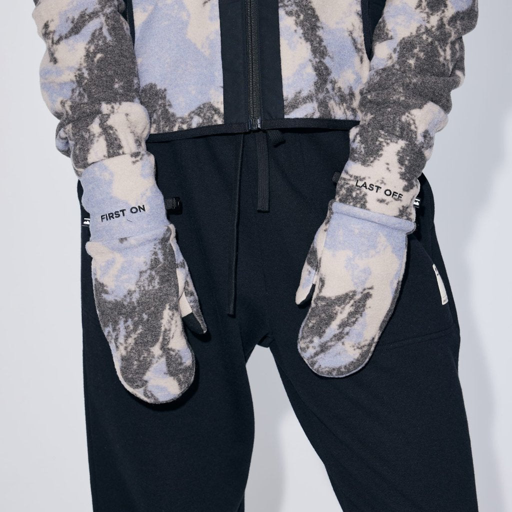 Pileup Wool Fleece Mittens - Mtn Camo Moonstone