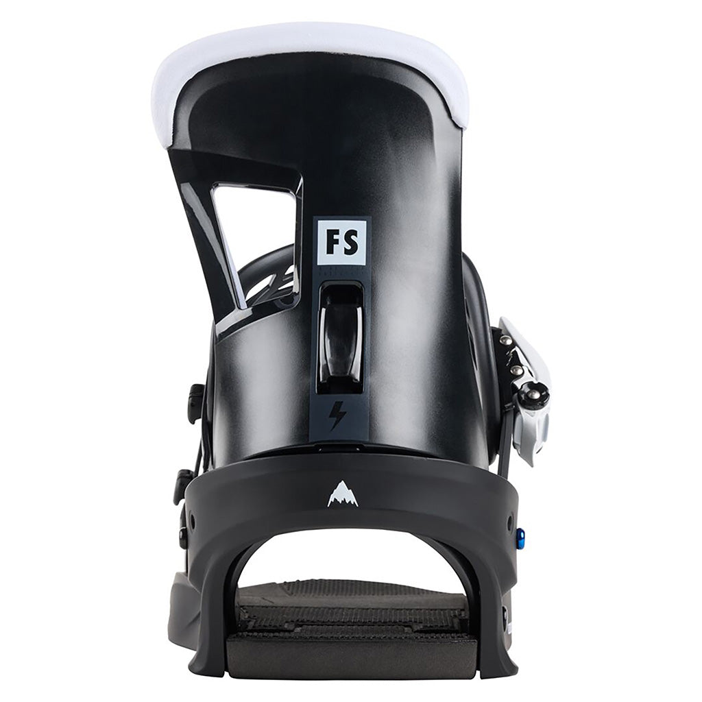 Et snowboardbinding, Freestyle i farven sort set bagfra
