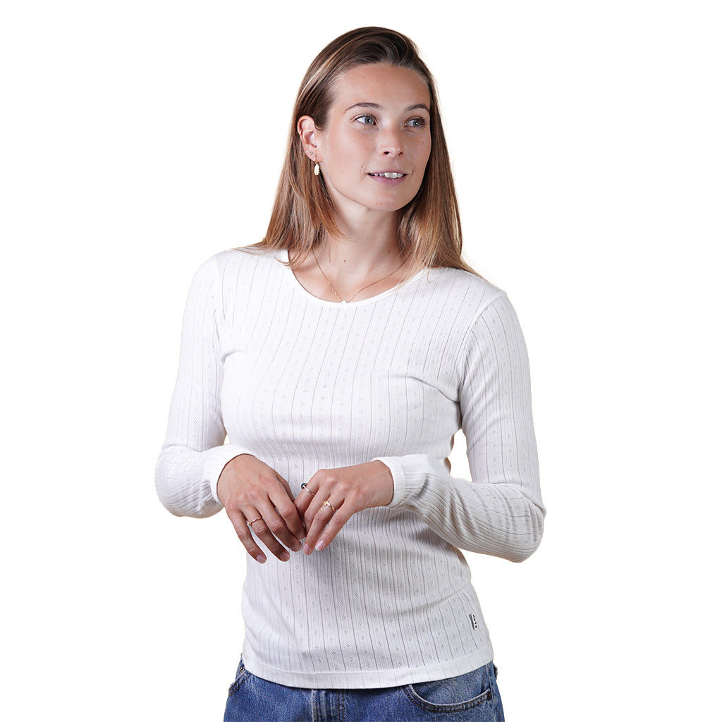Pointelle - Langærmet T-Shirt