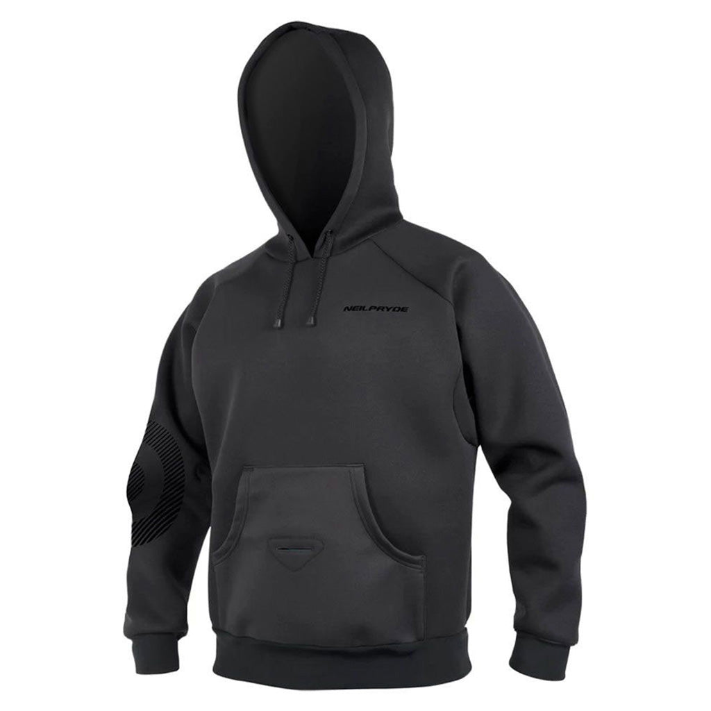 En Neoprenhætte, Neo Hoodie i farven sort Logo