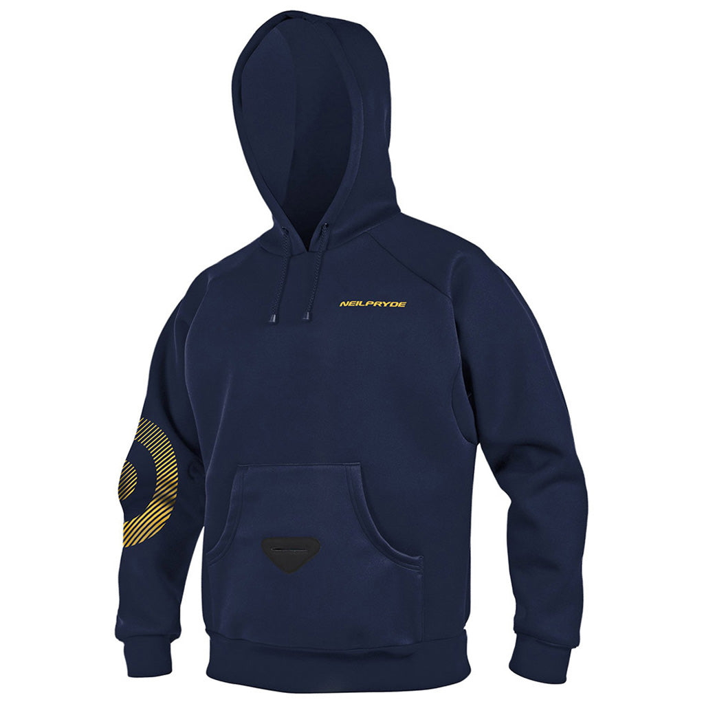 En Neopren Hætte, Neo Hoodie i farven Navy / gul