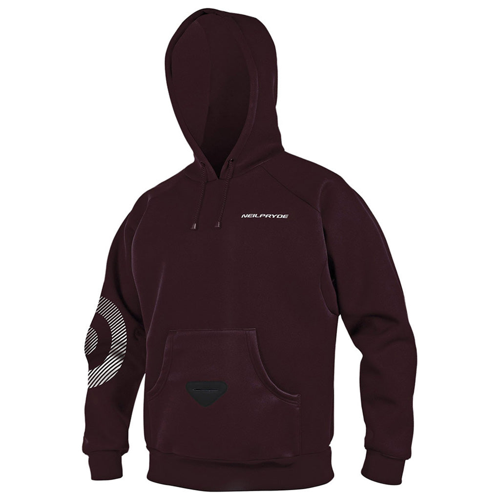 En Neopren Hætte, Neo Hoodie i farven Marron / Silver