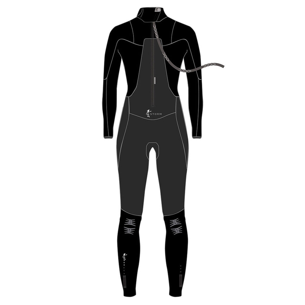 En Våddragt, Storm 5/4 GBS BZ i farven sort set forfra