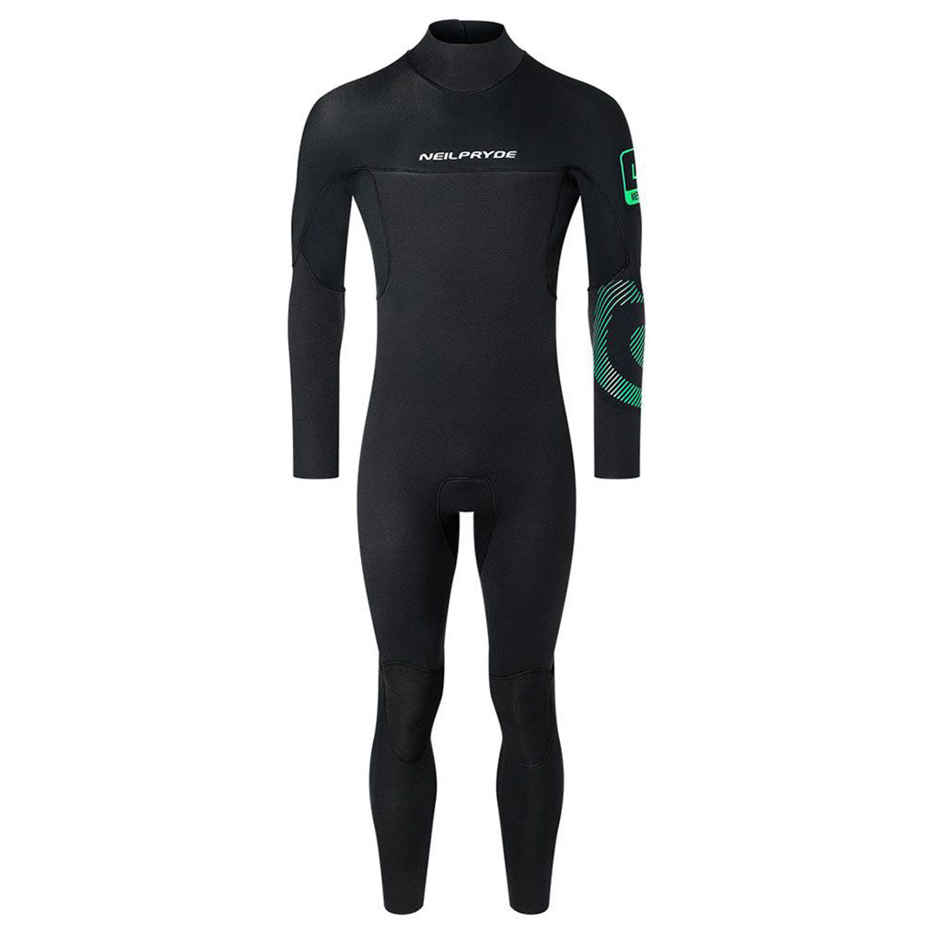 En Våddragt, Rental Fullsuit GBS 5/4 BZ - C1 i farven sort set forfra