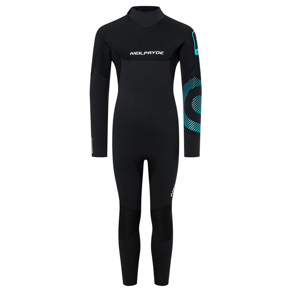 En Våddragt, School Series Youth 5/4 - C1 i farven sort set forfra