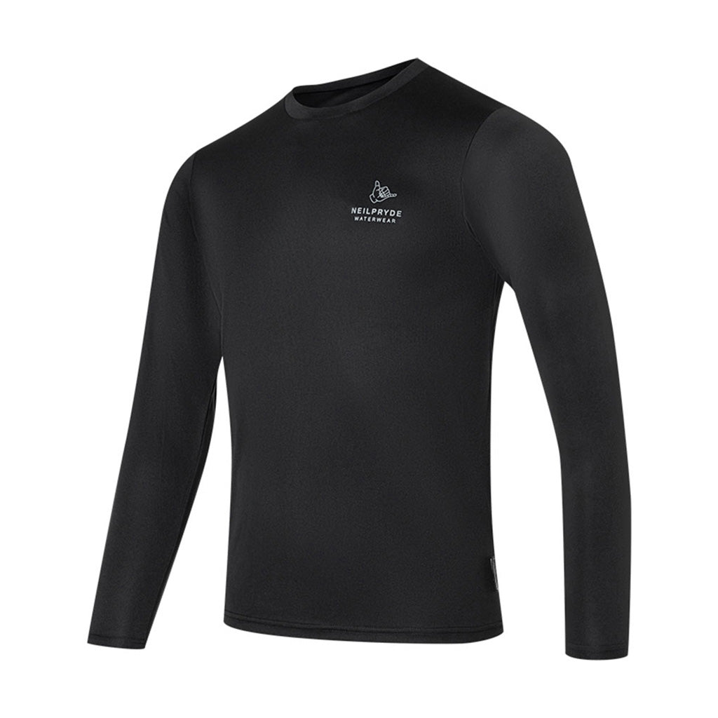 En UV Trøje, Water Tee L/S - C1 i farven sort set forfra