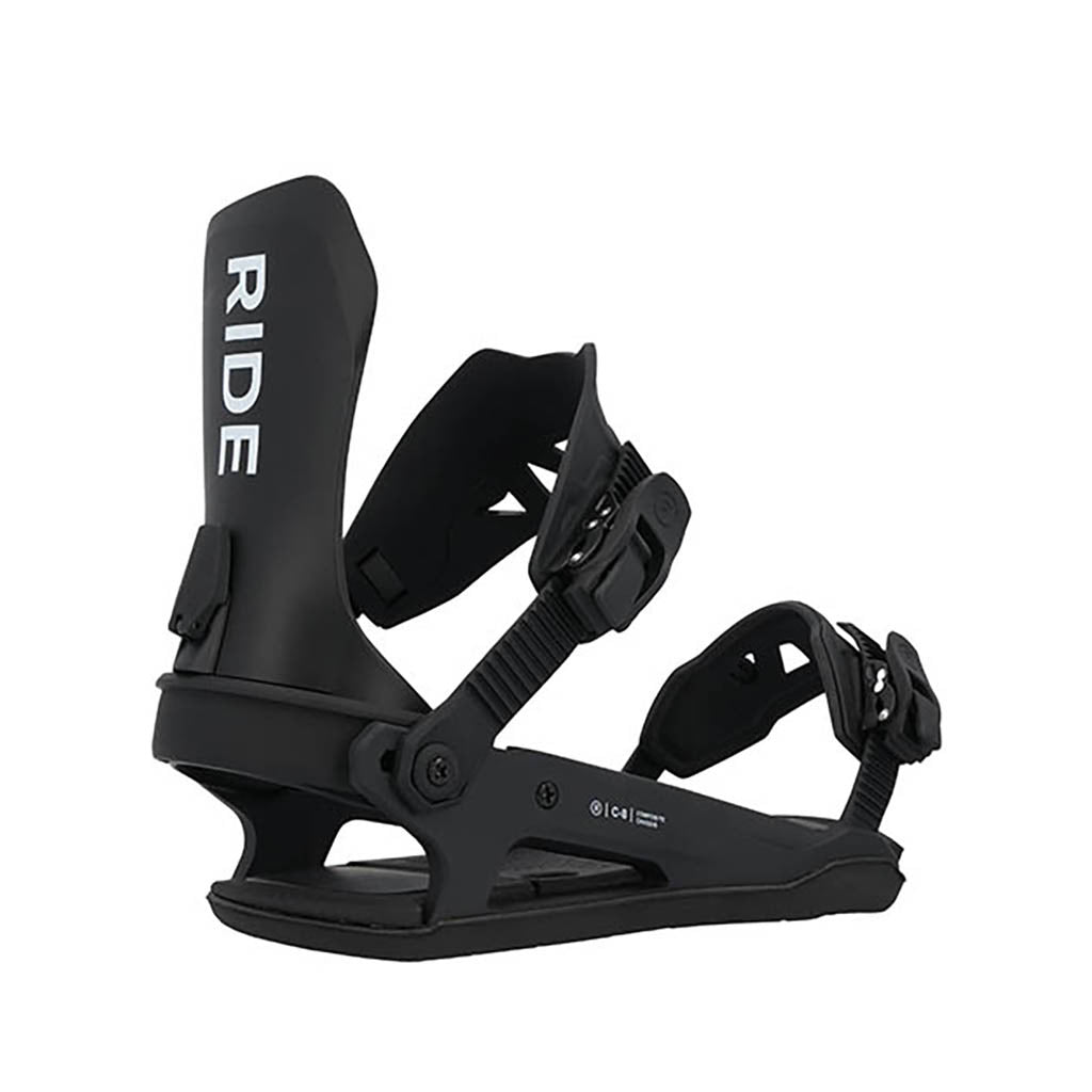 Et snowboardbinding, C-8 i farven sort set fra siden