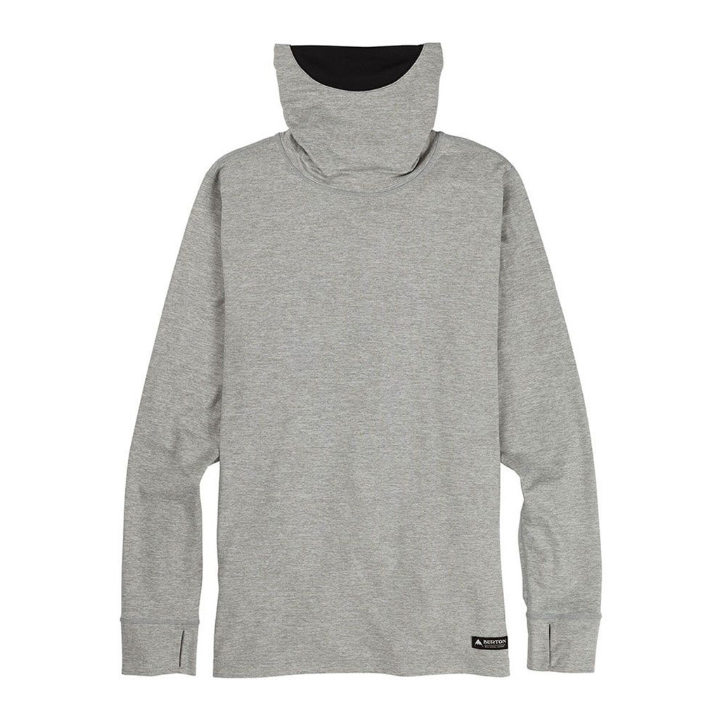 En Skiundertrøje, Midweight Base Layer Long Neck Shirt i farven grå Heather