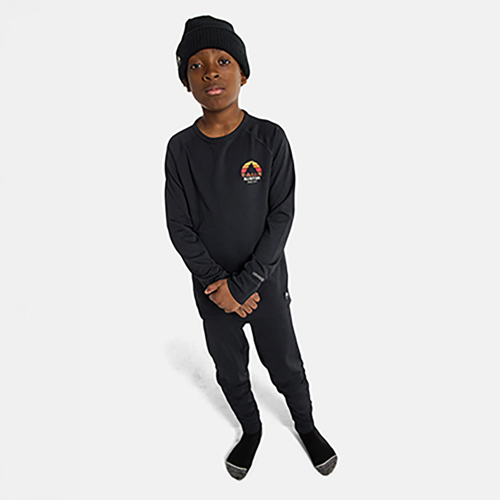 Skiundertøj, Kids' Lightweight Set i farven sort set forfra på model