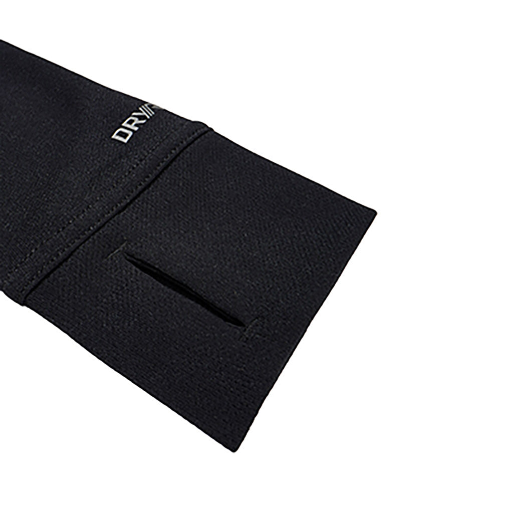 Skiundertøj, Kids' Lightweight Set i farven sort detalje af syninger