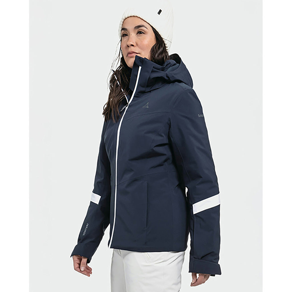 En Skijakke, Ski Kanzelwand i farven Navy Blazer set forfra