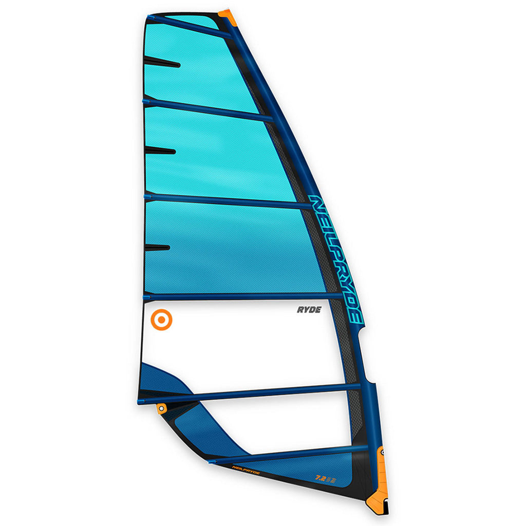 En Windsurf Sejl, Ryde C1 Deep i farven Aqua/Navy