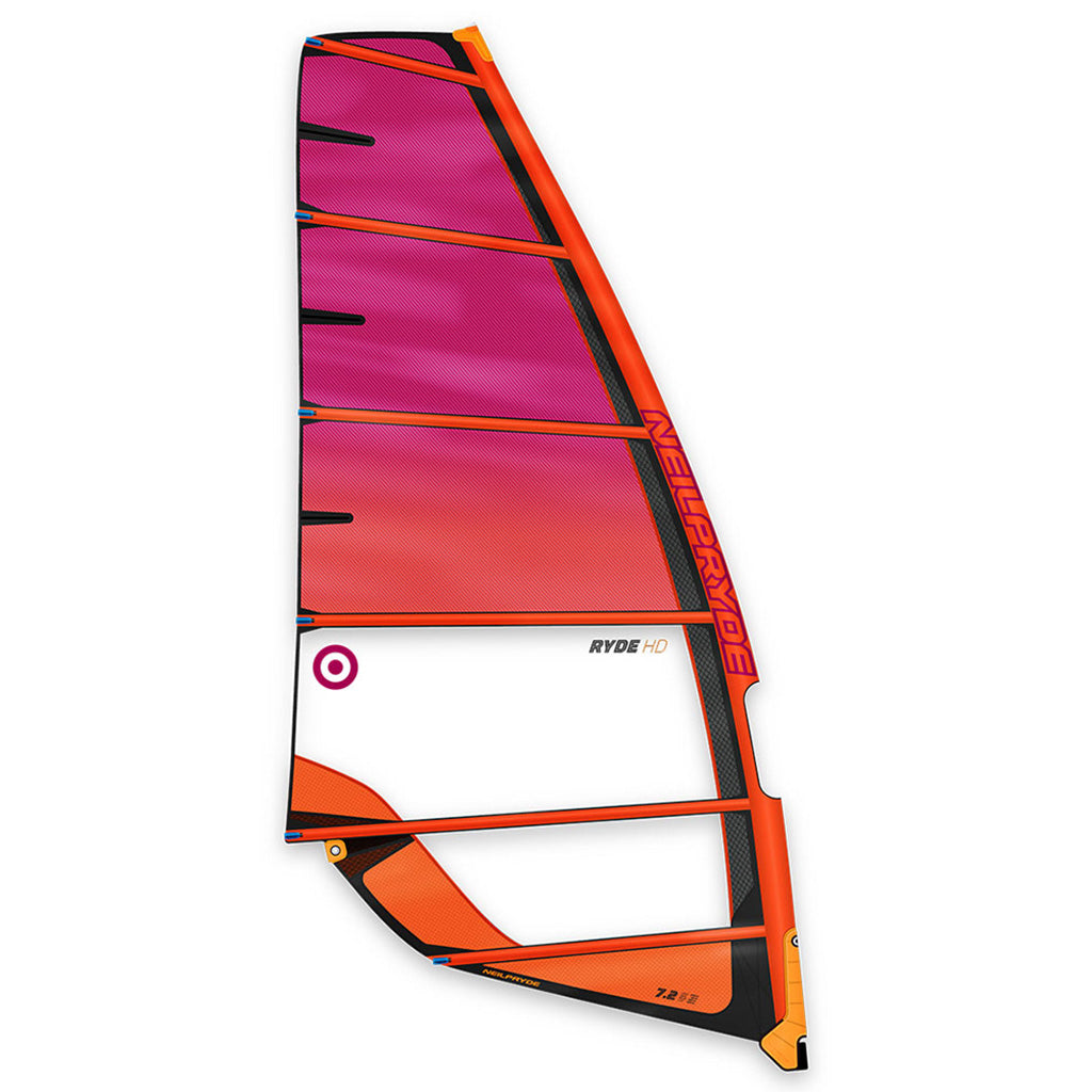 En Windsurf Sejl, Ryde Hd C2 i farven Juicy Orange/Ultra Berry