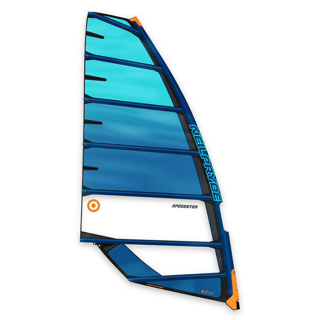 En Windsurf Sejl, Speedster C1 i farven Deep Aqua/Navy