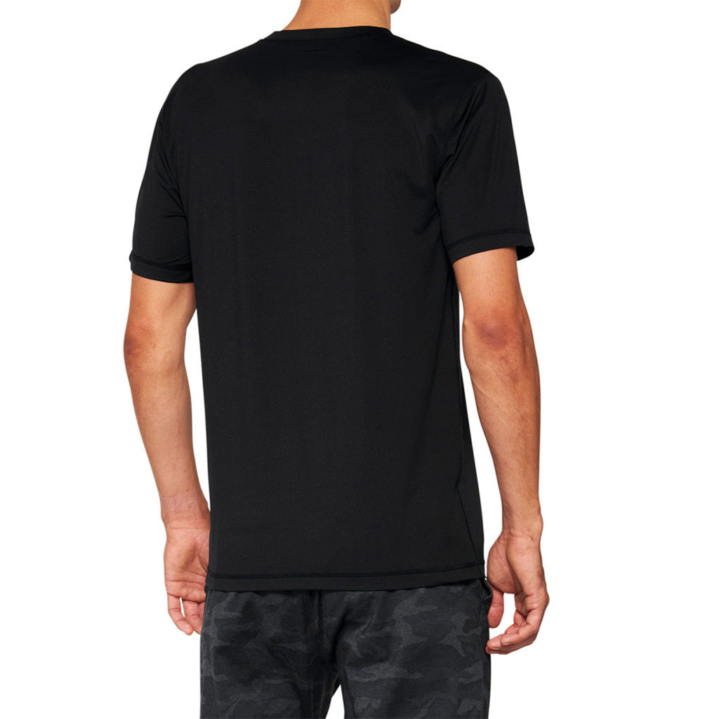 Mission Athletic Ss Tee i farven sort set bagfra