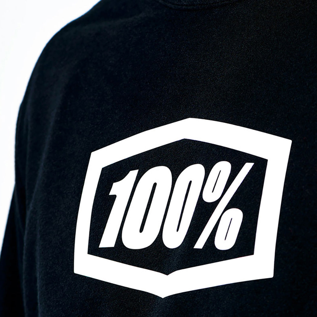 Icon Pullover Crewneck Fleece i farven sort nærbillede