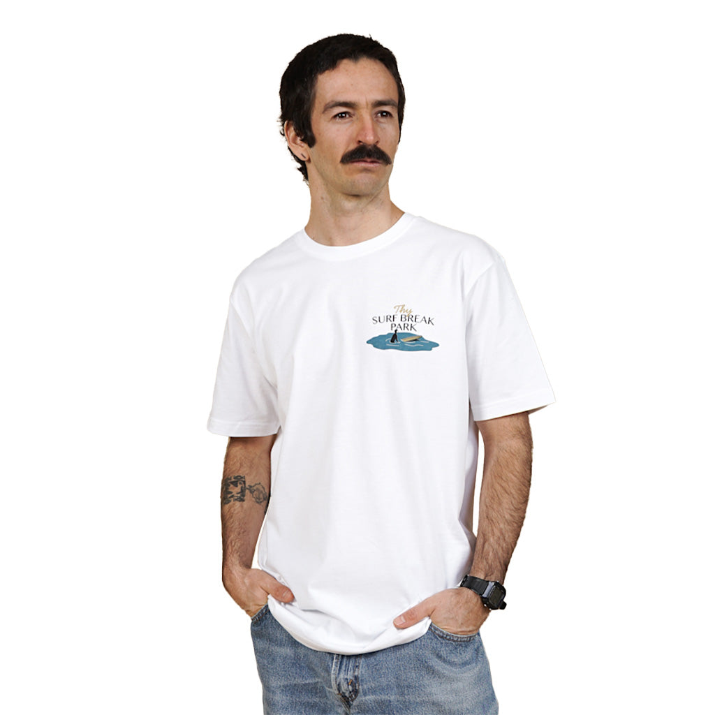 En T-Shirt, Surf Park CH Brushed i farven hvid