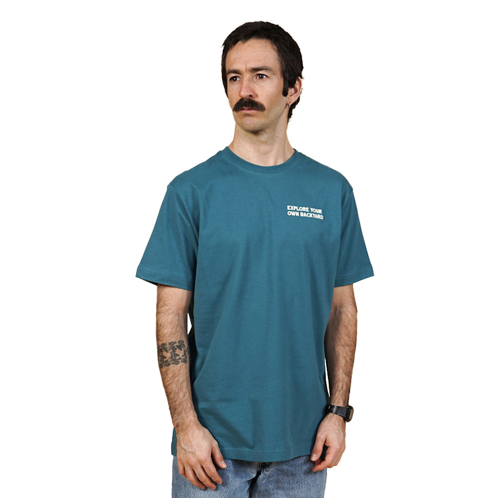 En T-Shirt, Explore BP Men's Brushed i farven blå