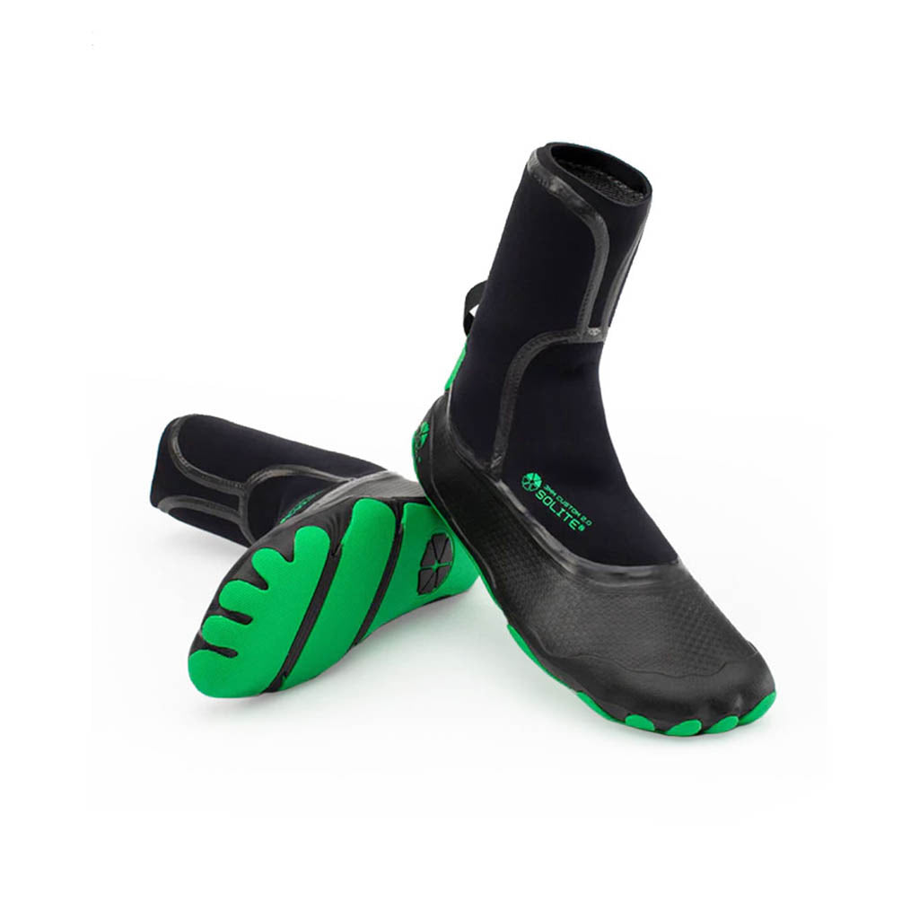 3mm Custom 2.0 W/Heat Booster Neopren Støvler i farven grøn/sort