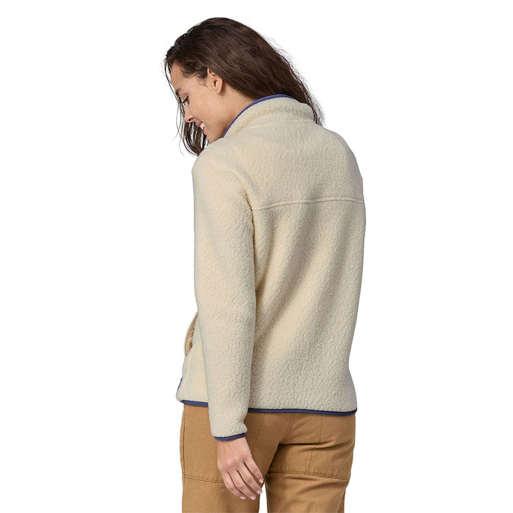 En Fleece, Retro Pile i farven Natural set bagfra
