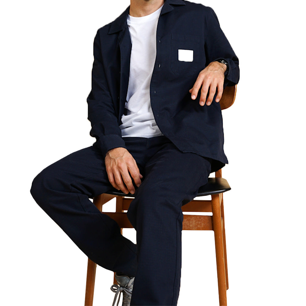 Ripstop Men's Bukser i farven Navy set forfra på model