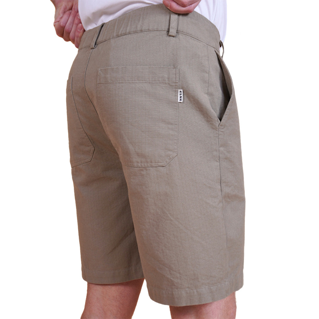 Ripstop Men's Shorts i farven Beige set bagfra