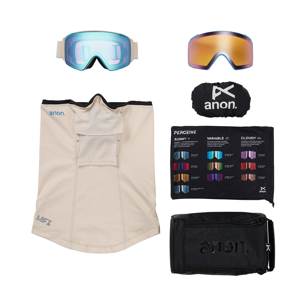 M4S Goggles (Cylindrical) - Skibrille + Ekstra Linse & Halsrør