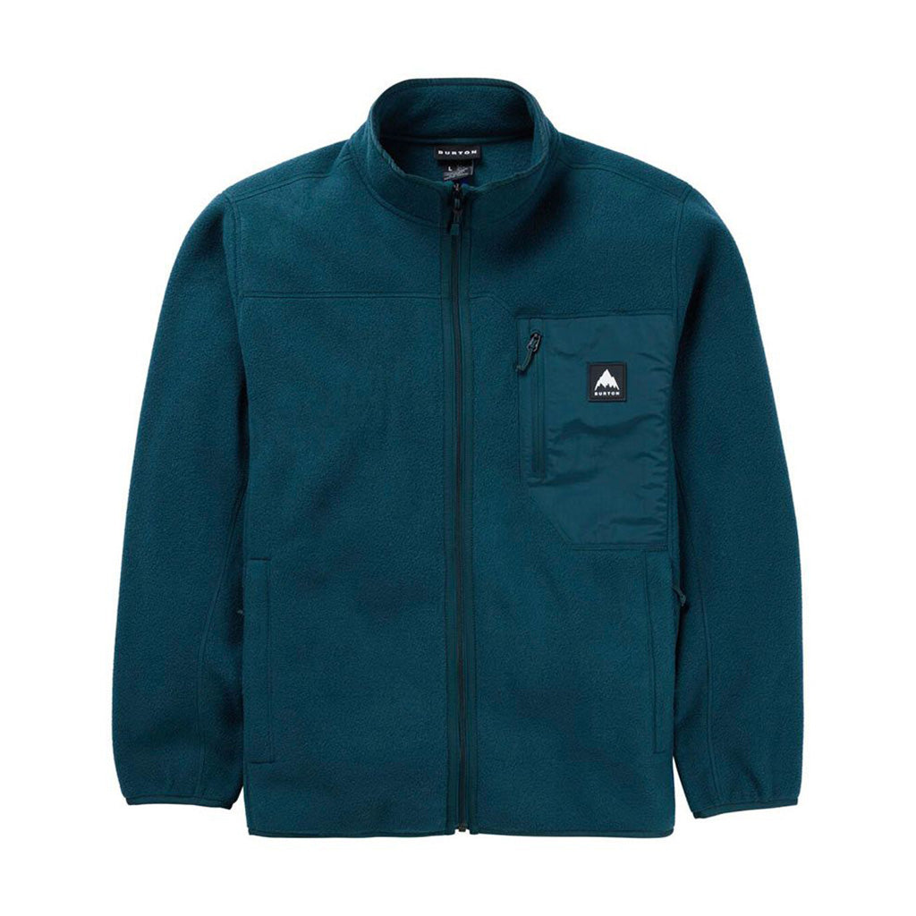 En Fleece, Cinder Full-Zip i farven Deep Emerald